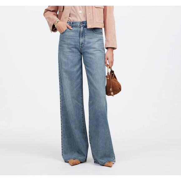 Madewell Denim - Madewell Petite Superwide Leg Jeans Airy Denim Edition 26P